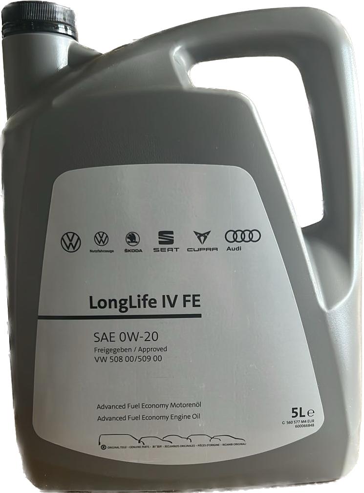 Масло Моторное масло Vag Longlife IV FE 0w-20 5л